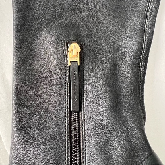 REISS Caia High Heel Over The Knee Black Leather Boots Women's Size 8 - Picture 9 of 11